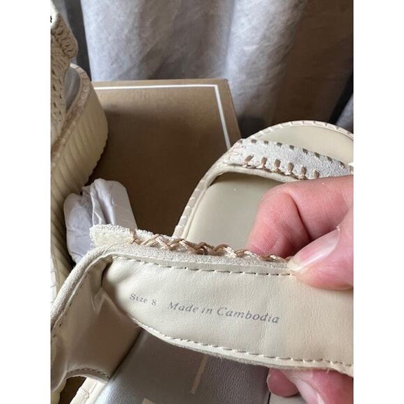 Dolce Vita Debra Ivory Suede Women’s Sandals size 8 Comfortable! NWB - Picture 6 of 7